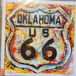 Route 66 Oklahoma Art Print 12x12 NEW
